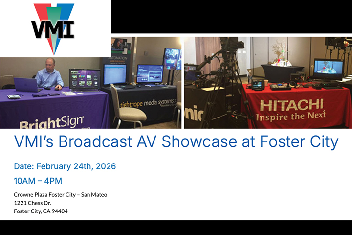 Join AJA Video at VMI's Broadcast AV Showcase in Foster City, CA
