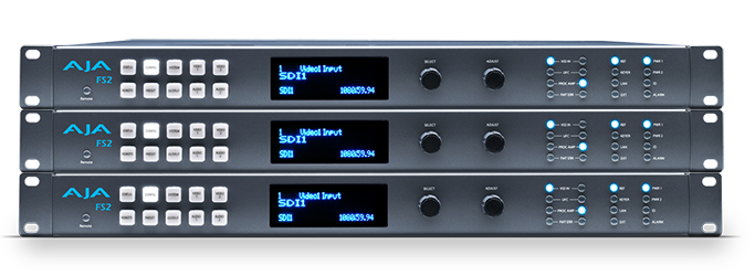 AJA FS2 Dual Channel Frame Synchronizer and Converter with Ears 