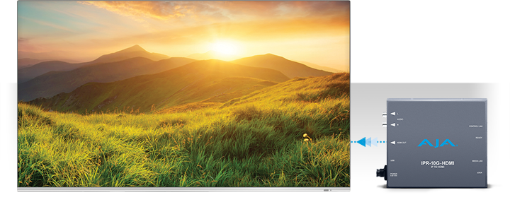 AJA PR-10G-HDMI IP to HDMI Monitoring