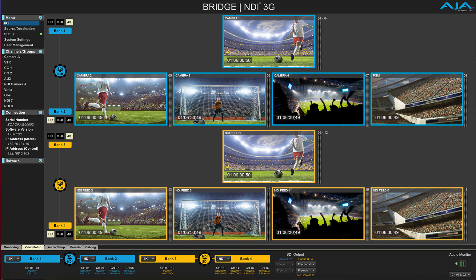 AJA BRIDGE NDI 3G - Modes of Operation