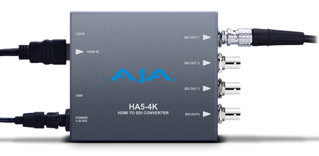 HA5-4K - 4K HDMI 4K SDI HDMI Converters - - AJA Video Systems