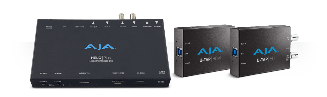 Click here to buy U-TAP and HELO directly from AJA.