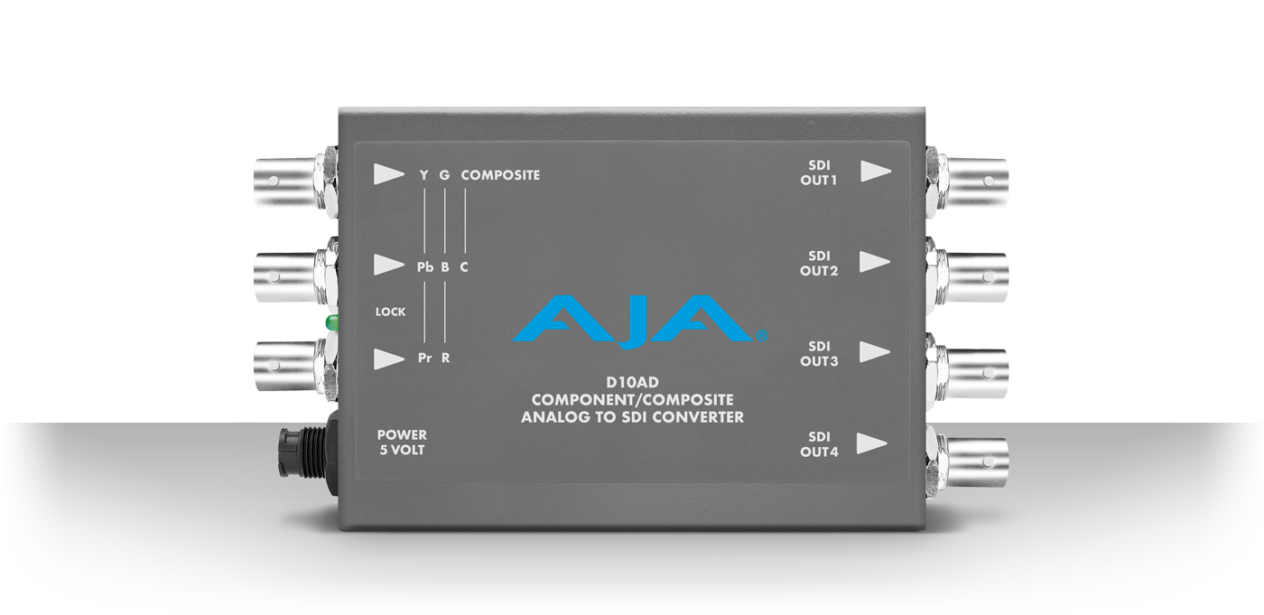 Composite Analog to SDI 10-Bit Converter AJA D10AD Component 