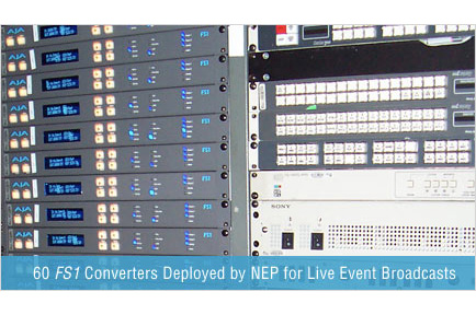 60 AJA FS1 Converters Deployed by NEP for Live Event Broadcasts