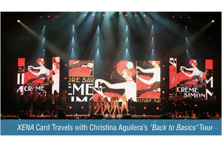 AJA XENA Card Travels with Christina Aguilera's 'Back To Basics' Tour