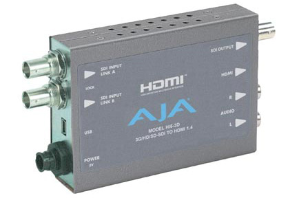 AJA Introduces Hi5-3D Mini-Converter For Stereo 3D Monitoring