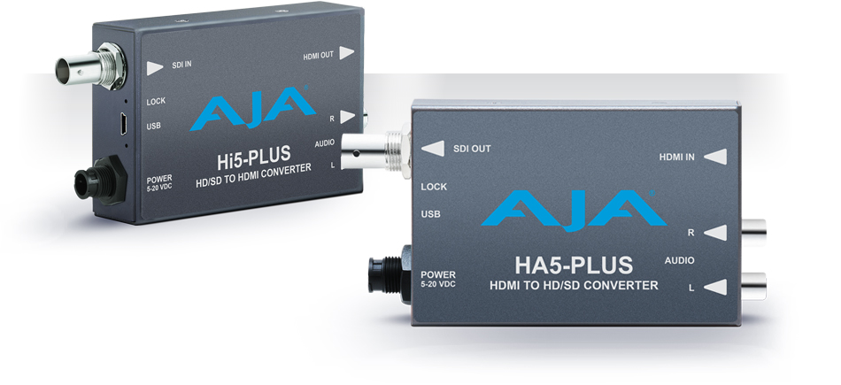AJA Launches New Hi5-Plus and HA5-Plus Mini-Converters at NAB 2014