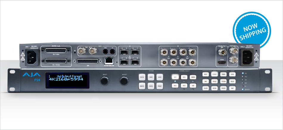 AJA Releases FS4 Frame Synchronizer and Converter 