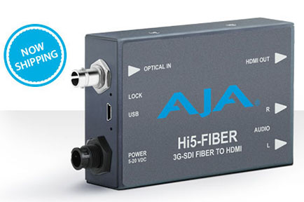 AJA Updated Hi5-Fiber Mini-Converter Now Shipping