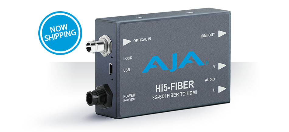 AJA Updated Hi5-Fiber Mini-Converter Now Shipping