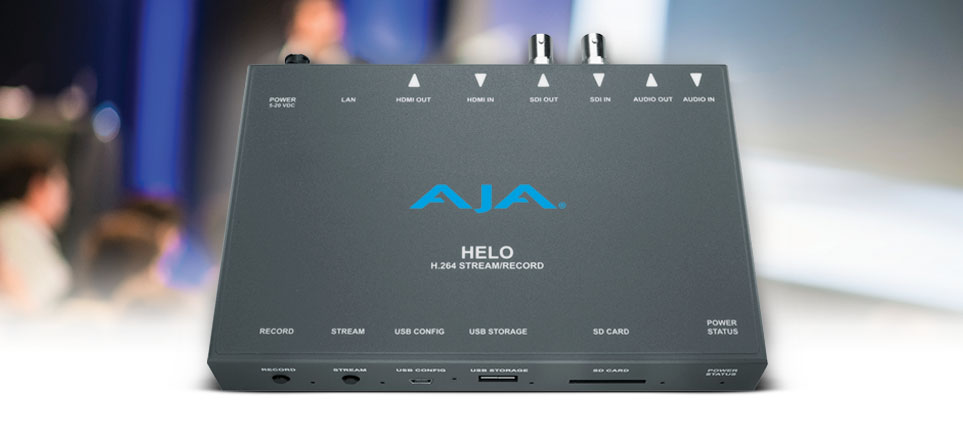 AJA Ships HELO H.264 Streaming and Recording Device