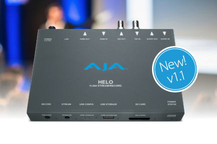 AJA Delivers HELO v1.1 Firmware