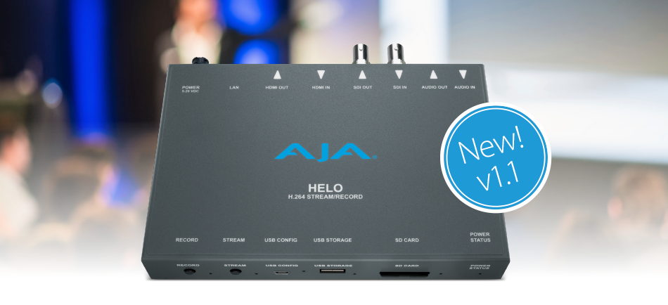 AJA Delivers HELO v1.1 Firmware