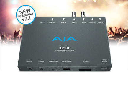 AJA Announces HELO v2.1 Firmware at NAB 2018