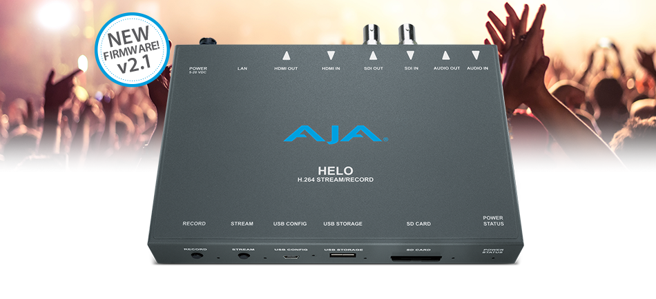 AJA Announces HELO v2.1 Firmware at NAB 2018