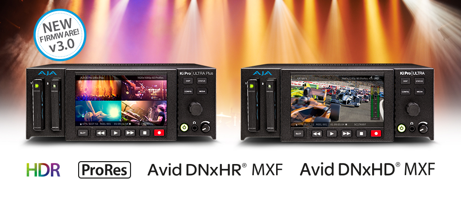 AJA Adds Avid DNxHR Support to Ki Pro Ultra and Ki Pro Ultra Plus with v3.0 Firmware