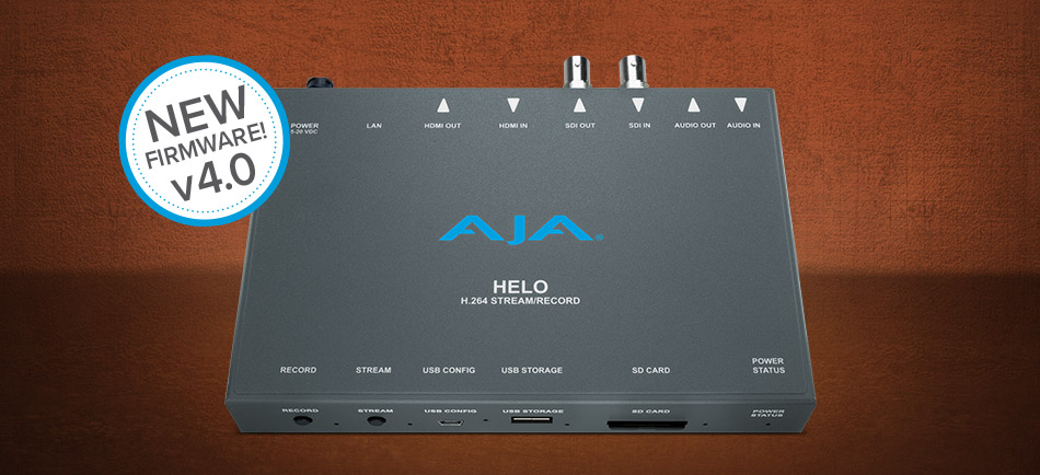AJA Announces HELO v4.0 Firmware 