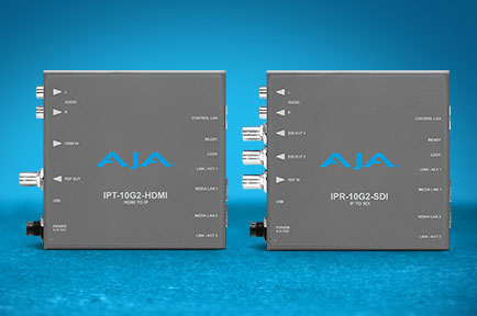  AJA Upgrades IP Mini-Converter Receivers with  New UltraHD & Reference Input Support