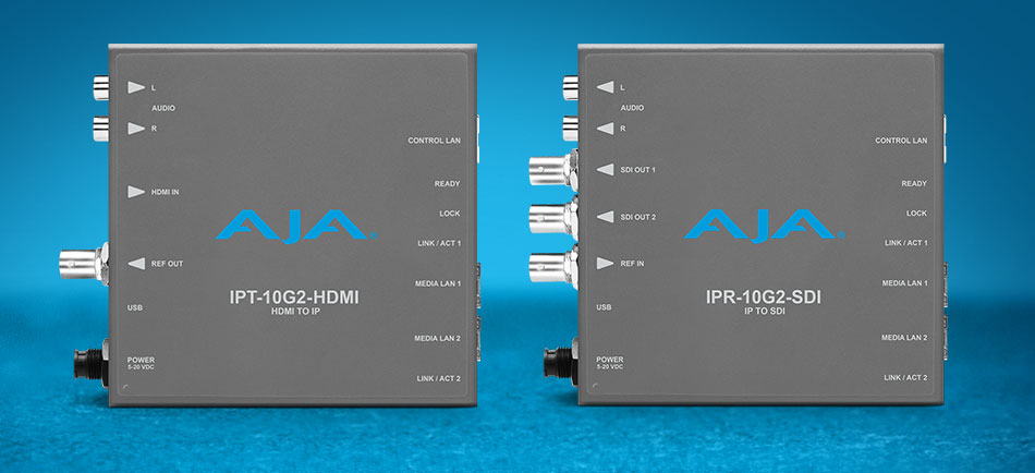  AJA Upgrades IP Mini-Converter Receivers with  New UltraHD & Reference Input Support