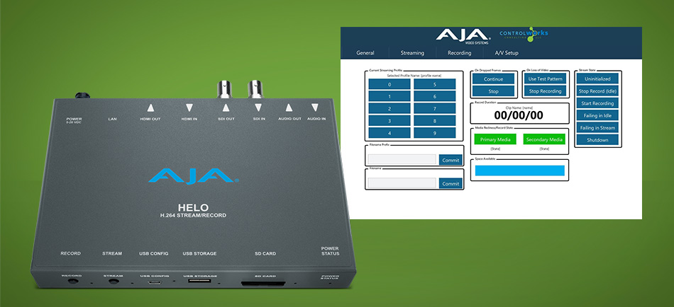 ControlWorks Advances Live Streaming Workflows with AJA HELO  Support for Custom Crestron Integration Environments