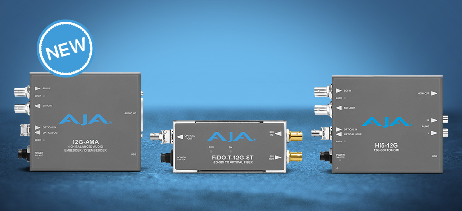 AJA Introduces New 12G-SDI Mini-Converters