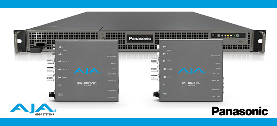 AJA Joins Panasonic KAIROS Alliance and Announces IP ST 2110 Mini-Converters Compatibility with KAIROS Live Production Platform