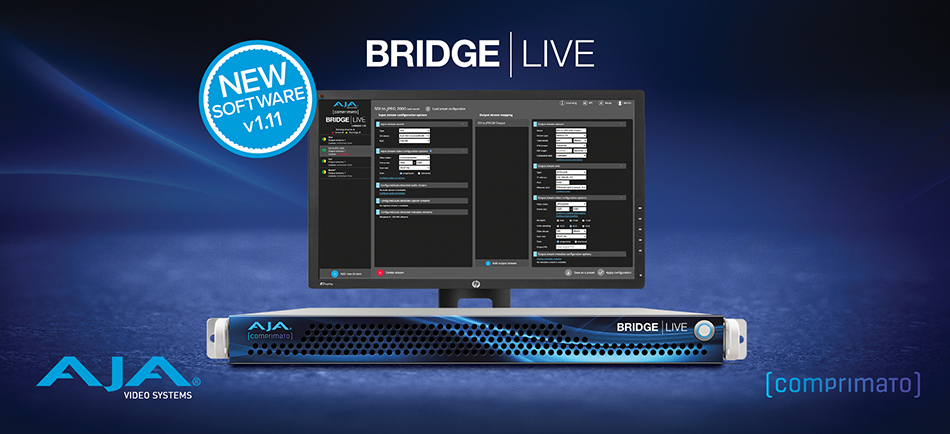 AJA Releases BRIDGE LIVE v1.11 