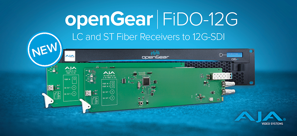 AJA Announces New openGear® Fiber to 12G-SDI Converters