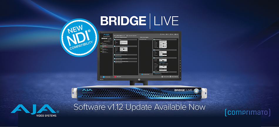 AJA Releases BRIDGE LIVE v1.12 with New NDI® and HLS Compatibility