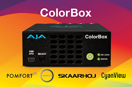 AJA Announces ColorBox Third-Party Integration Partners Including Assimilate, CyanView, Pomfort, and SKAARHOJ