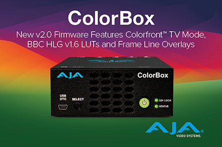 AJA Releases ColorBox v2.0 