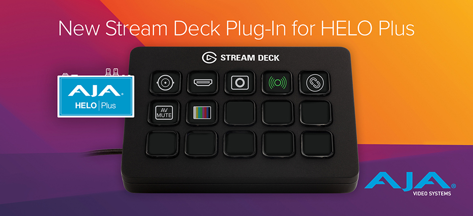 AJA Releases Free Stream Deck Plug-in for HELO Plus