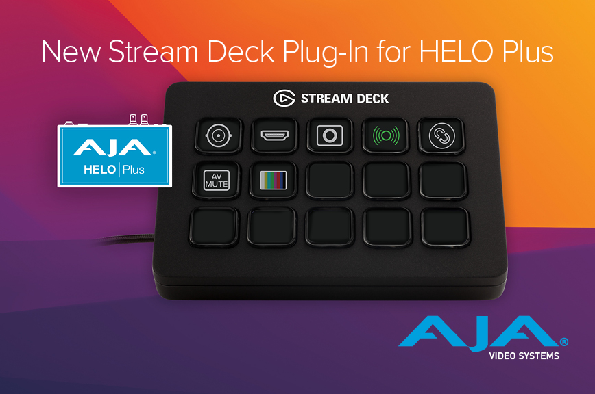 AJA Releases Free Stream Deck Plug-in for HELO Plus