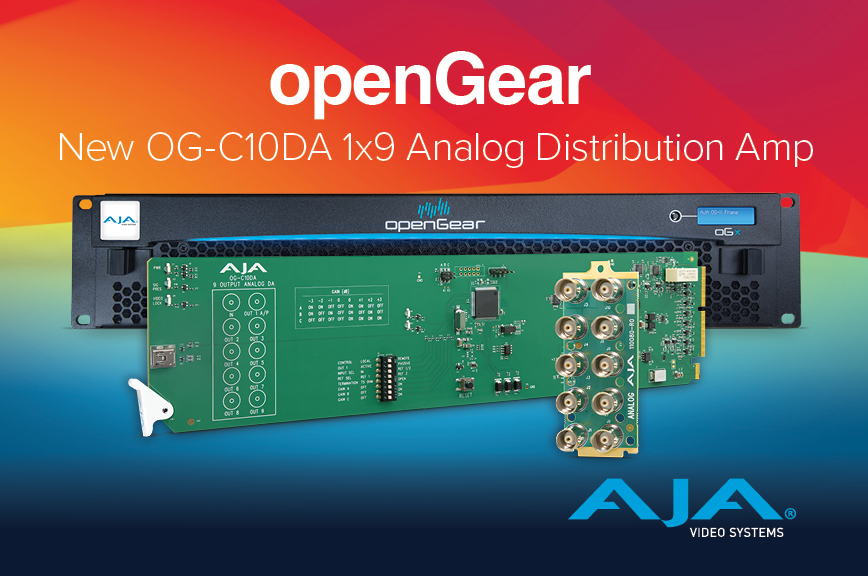 AJA Debuts openGear OG-C10DA 1x9 Analog Distribution Amplifier at IBC 2024