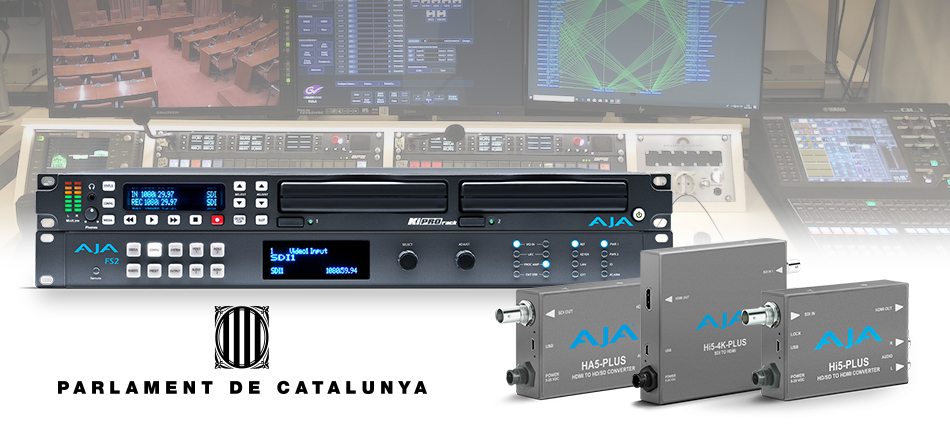 Parliament of Catalonia Powers Live HD Broadcasts with AJA Solutions for Recording, Conversion and Frame Synchronization