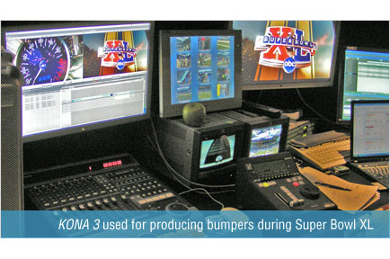 AJA KONA 3 Accelerates Live Editing During Super Bowl XL